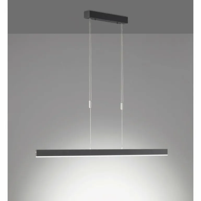 Suspension SCHÖNER-WOHNEN-Kollektion Straight LED Noir, 1 lumière