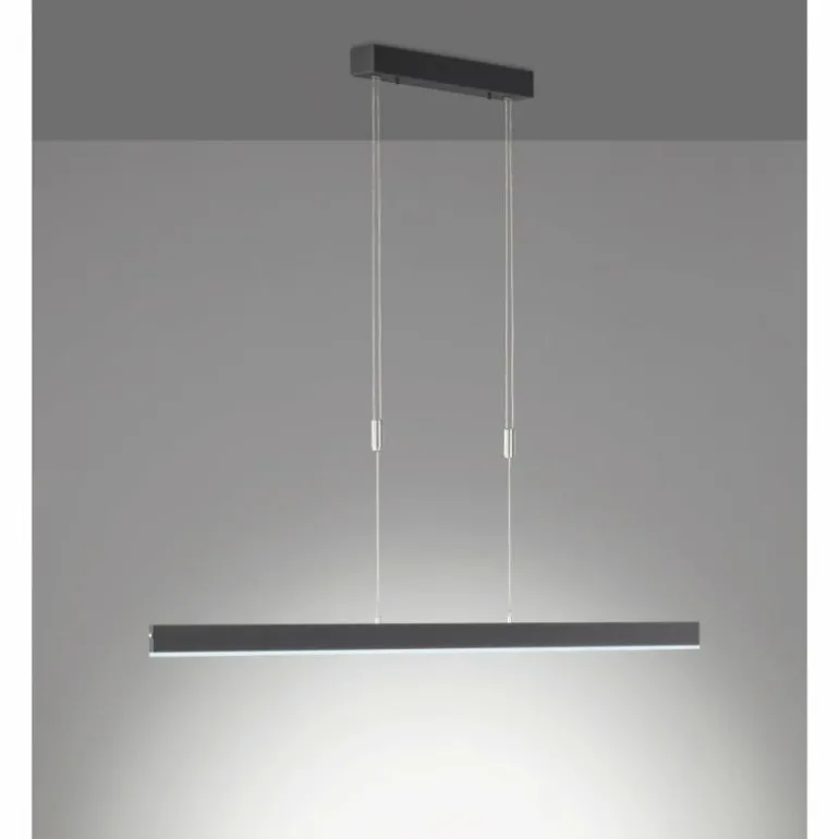 Suspension SCHÖNER-WOHNEN-Kollektion Straight LED Noir, 1 lumière