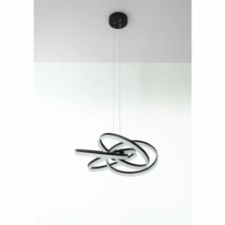 Suspension SCHÖNER-WOHNEN-Kollektion Loop LED Noir, 1 lumière