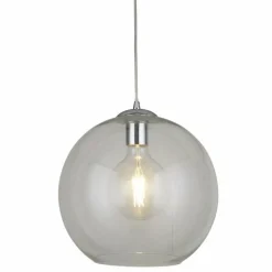 Suspension Searchlight BALLS Chrome, Transparent, 1 lumière