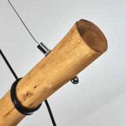 Suspension Seegaard Bois clair, Noir, 4 lumières