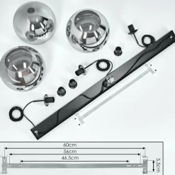 Suspension Semrong Noir, 3 lumières