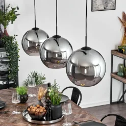 Suspension Semrong Noir, 3 lumières