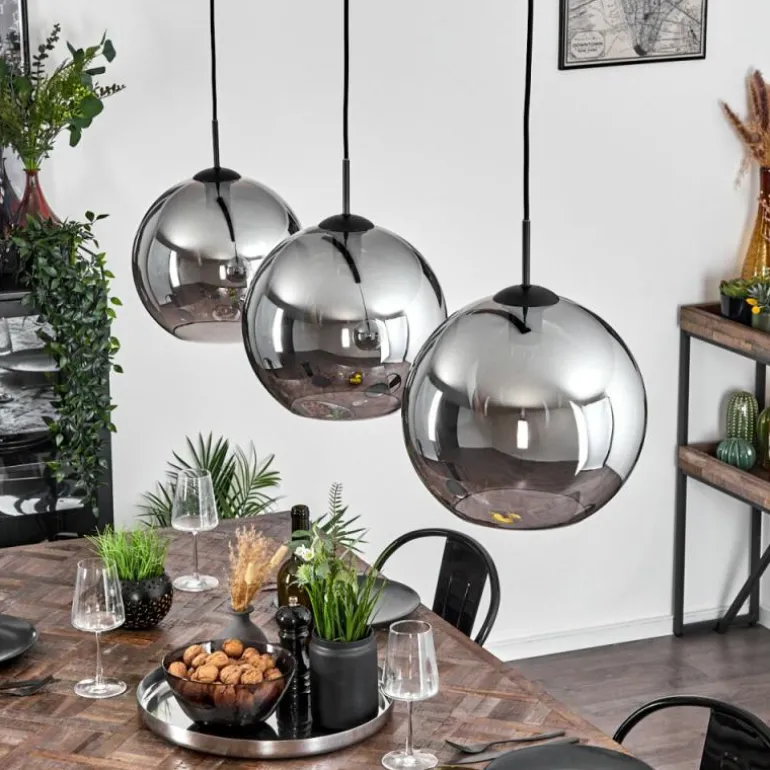 Suspension Semrong Noir, 3 lumières