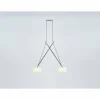 Suspension Serien Lighting TWIN LED Chrome, 2 lumières