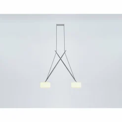 Suspension Serien Lighting TWIN LED Chrome, 2 lumières