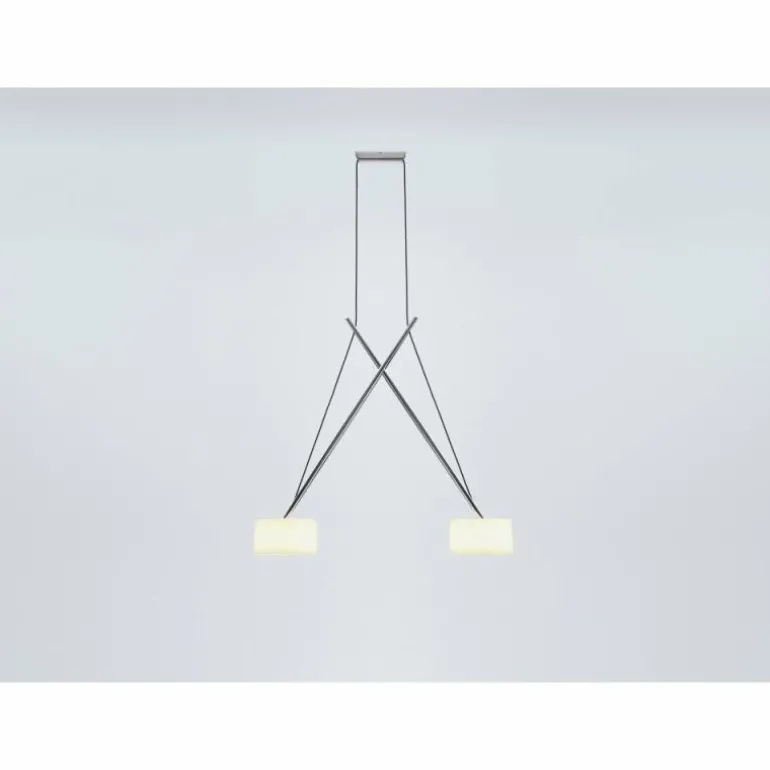 Suspension Serien Lighting TWIN LED Chrome, 2 lumières