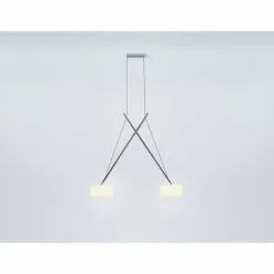 Suspension Serien Lighting TWIN LED Chrome, 2 lumières