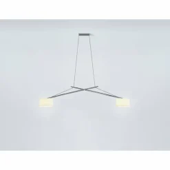 Suspension Serien Lighting TWIN LED Chrome, 2 lumières