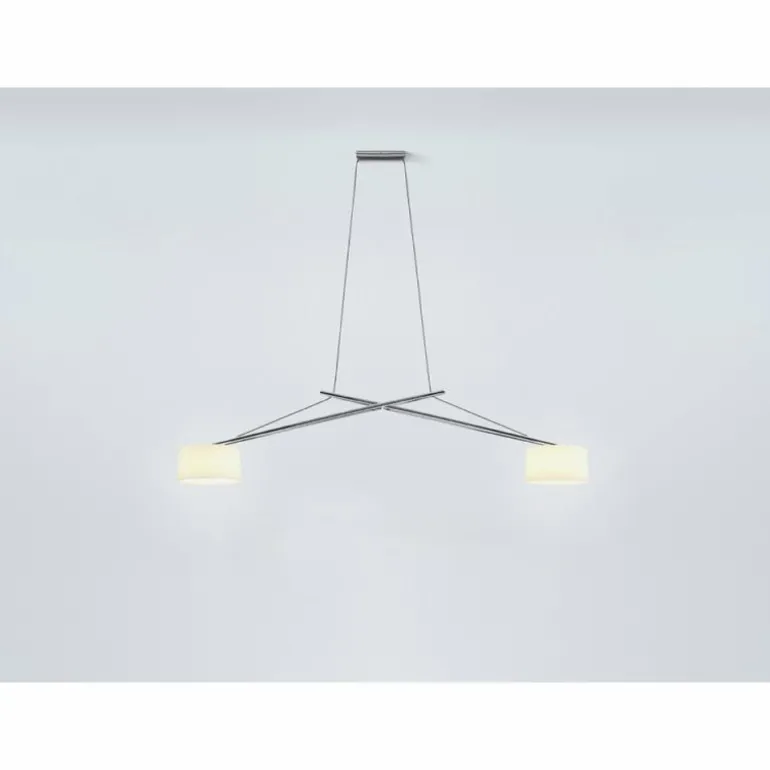Suspension Serien Lighting TWIN LED Chrome, 2 lumières