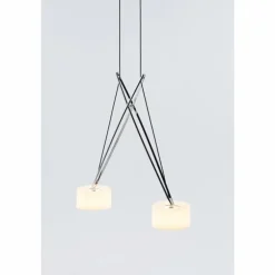 Suspension Serien Lighting TWIN LED Chrome, 2 lumières