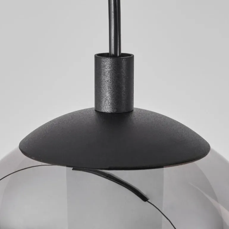 Suspension Sernf Noir, 3 lumières