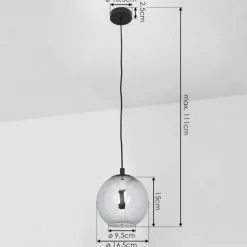 Suspension Sernf Noir, 1 lumière