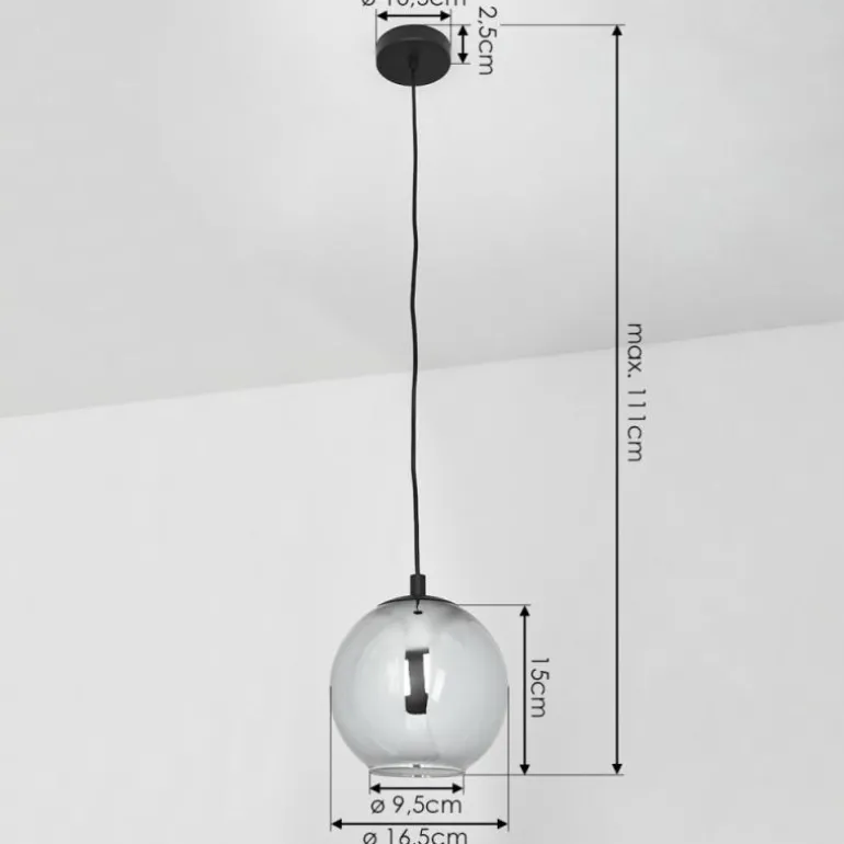 Suspension Sernf Noir, 1 lumière