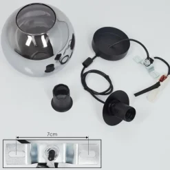 Suspension Sernf Noir, 1 lumière