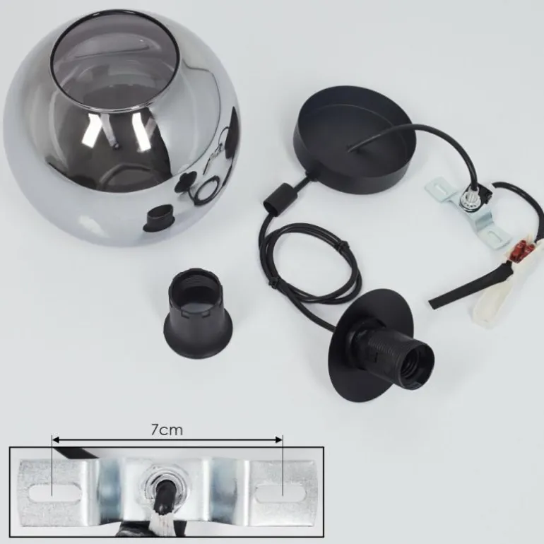 Suspension Sernf Noir, 1 lumière