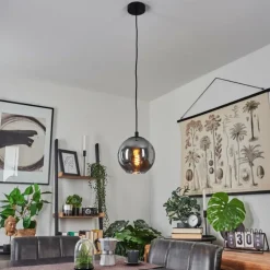 Suspension Sernf Noir, 1 lumière