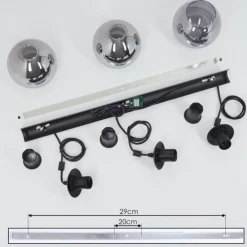 Suspension Sernf Noir, 3 lumières