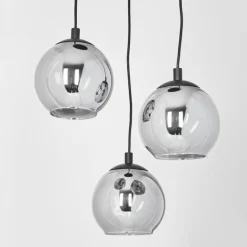 Suspension Sernf Noir, 3 lumières