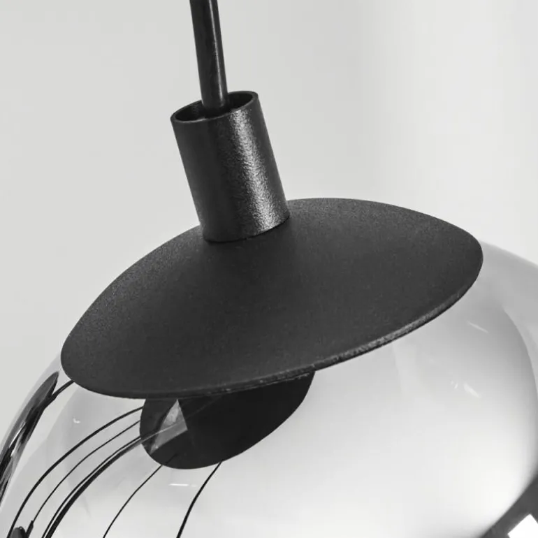 Suspension Sernf Noir, 10 lumières