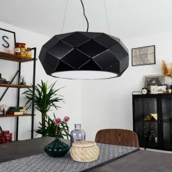 Suspension Shouver Noir, 3 lumières