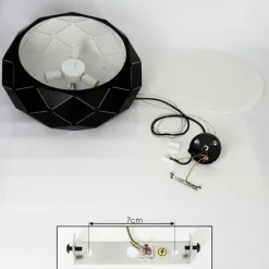 Suspension Shouver Noir, 3 lumières