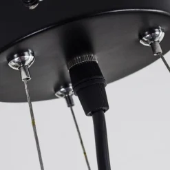 Suspension Shouver Noir, 3 lumières