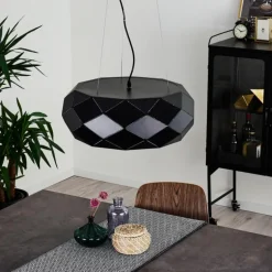 Suspension Shouver Noir, 3 lumières