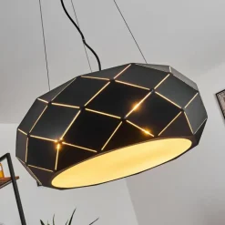 Suspension Shouver Noir, 3 lumières