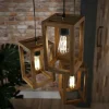 Suspension Siddeburen Bois foncé, 3 lumières
