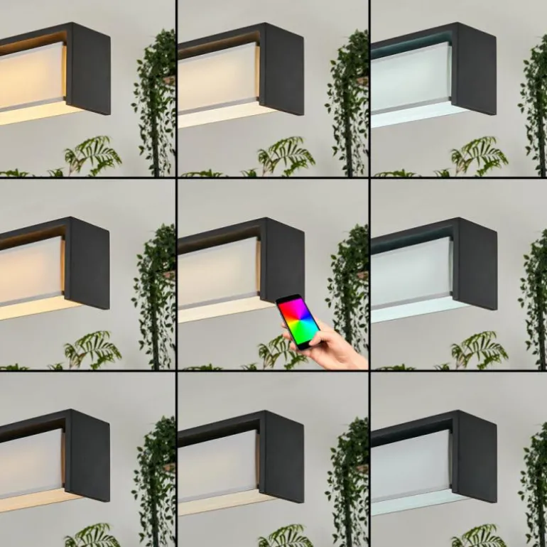 Suspension Siders LED Noir, 1 lumière, Changeur de couleurs