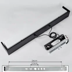 Suspension Siders LED Noir, 1 lumière, Changeur de couleurs