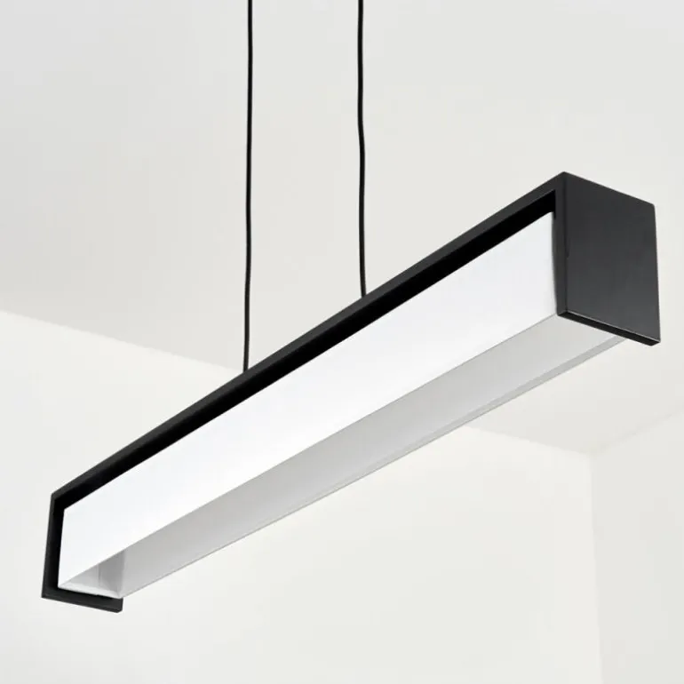 Suspension Siders LED Noir, 1 lumière, Changeur de couleurs