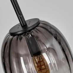 Suspension Skiatook Noir, 4 lumières