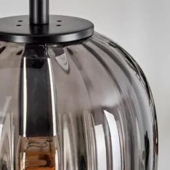 Suspension Skiatook Noir, 8 lumières