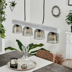 Suspension Skovde Argenté, 4 lumières