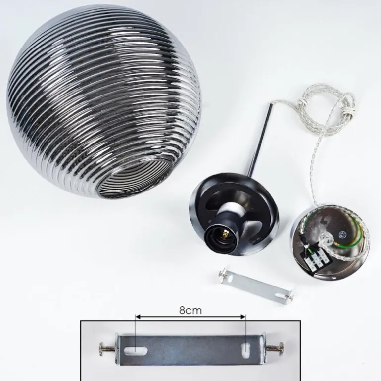 Suspension Sénal Chrome, 1 lumière