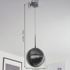 Suspension Sénal Chrome, 1 lumière