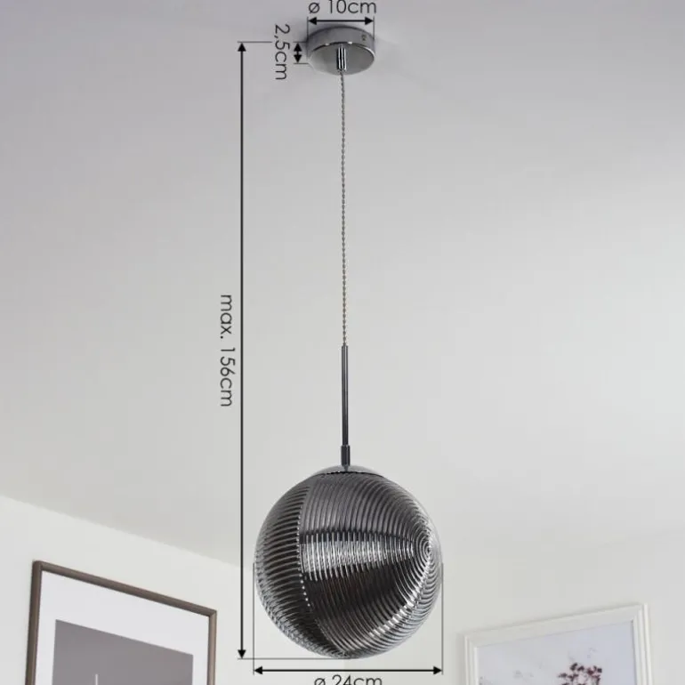 Suspension Sénal Chrome, 1 lumière