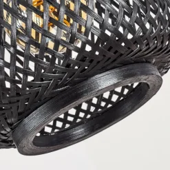 Suspension Solera Noir, 3 lumières