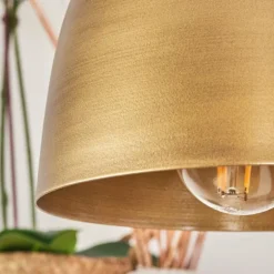 Suspension Sontey Écru, Noir, 4 lumières