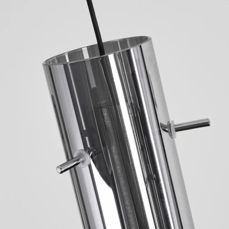 Suspension Souffort LED Chrome, 5 lumières