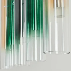 Suspension Souffort LED Chrome, 5 lumières