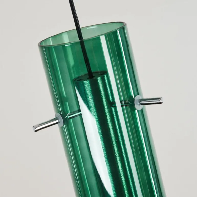 Suspension Souffort LED Chrome, 5 lumières