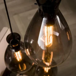 Suspension Stave Argent Oxydé, 3 lumières