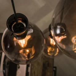 Suspension Stave Argent Oxydé, 3 lumières