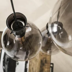 Suspension Stave Argent Oxydé, 3 lumières