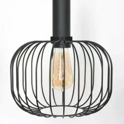 Suspension Steinhauer Aureole Noir, 6 lumières