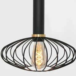 Suspension Steinhauer Aureole Noir, 6 lumières