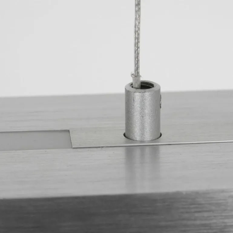 Suspension Steinhauer Bande LED Acier brossé, 4 lumières